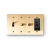 4 Gang 1 Toggle Switch & 2 Rotary Dimmers & 1 Duplex Outlet
