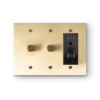 3 Gang 2 Rotary Dimmers & 1 Duplex Outlet