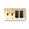 4 Gang 2 Toggle Switches & 2 Duplex Outlets